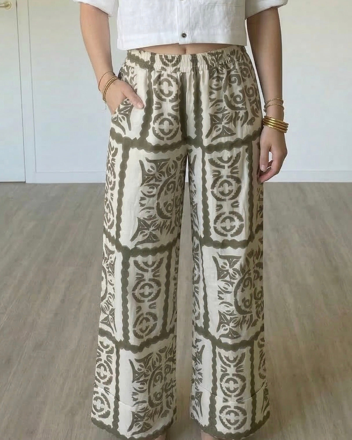 Pantalon Noélie kaki