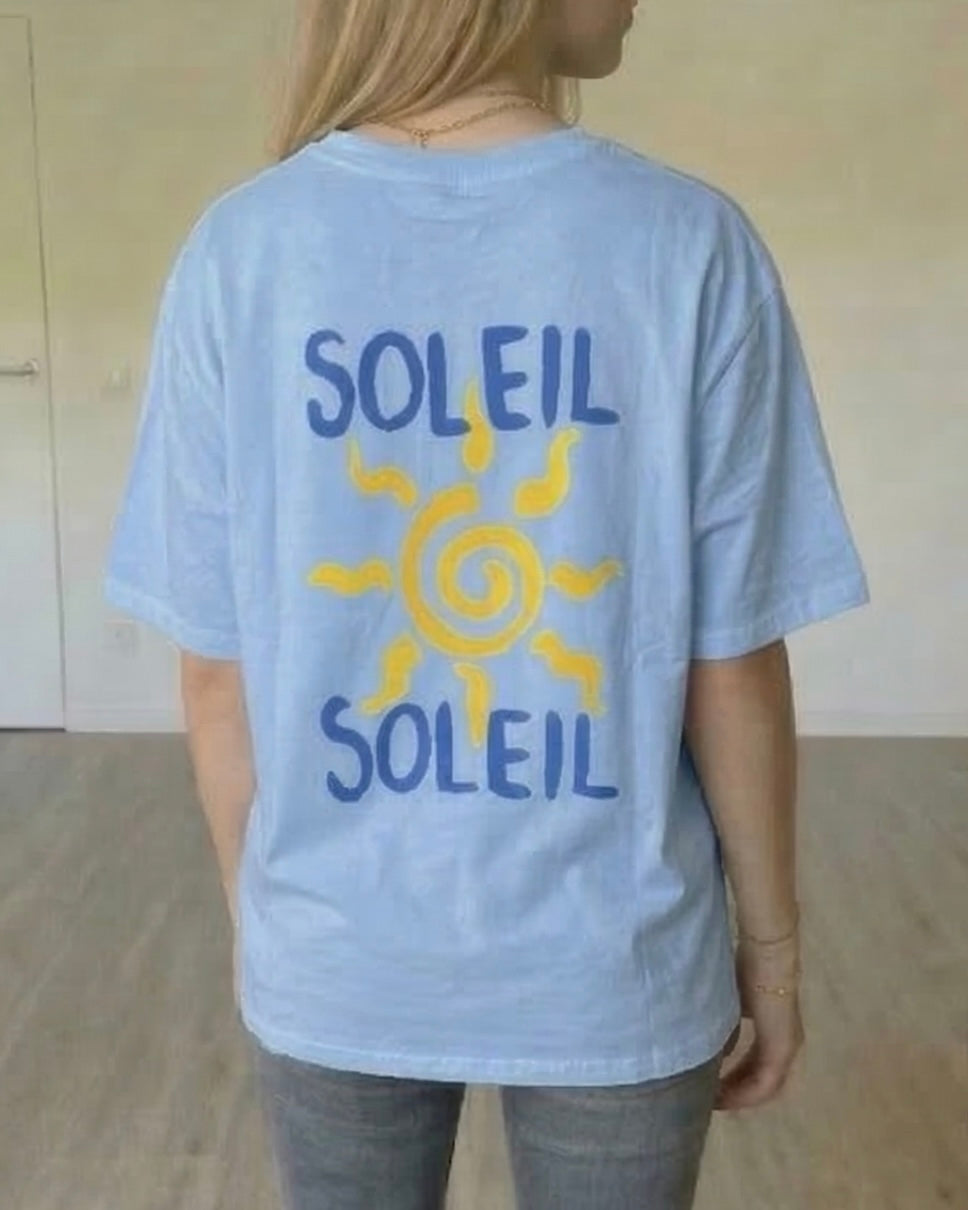 T-shirt Soleil bleu