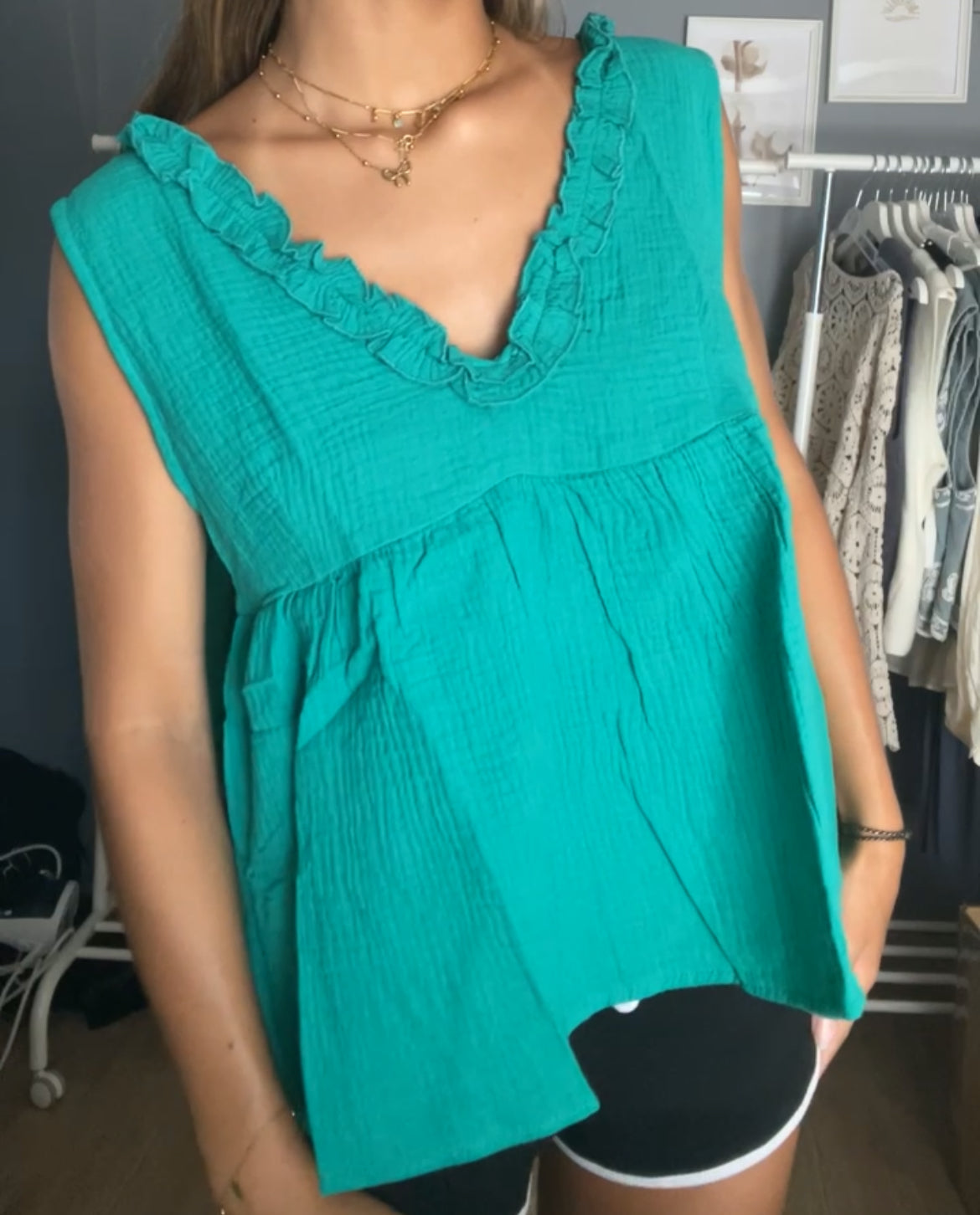 Top Mila vert