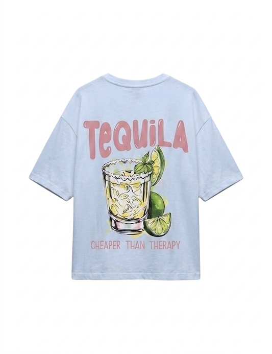 T-shirt Tequila bleu