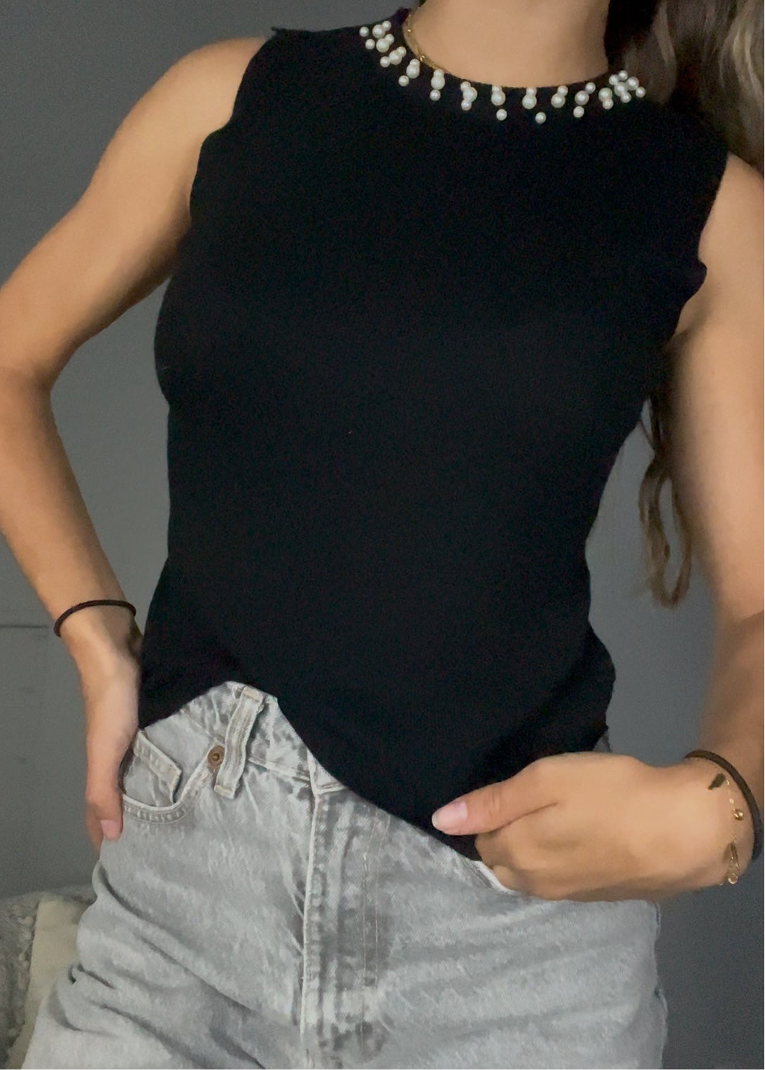 Top léna noir
