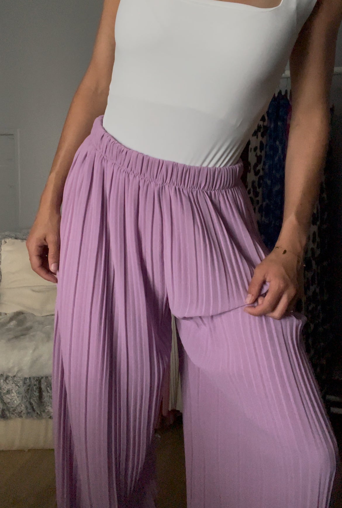 Pantalon Léa Lilas