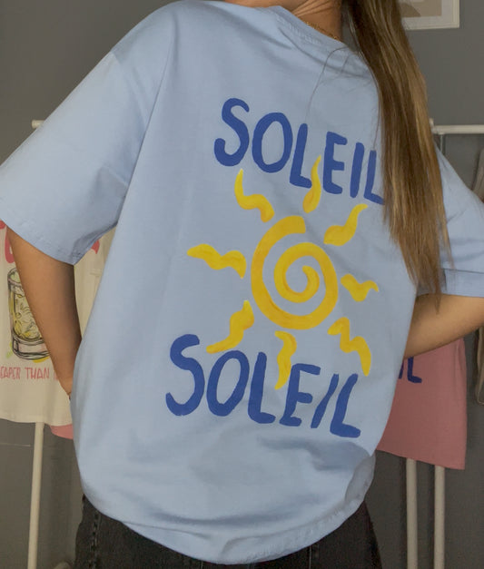 T-shirt Soleil bleu