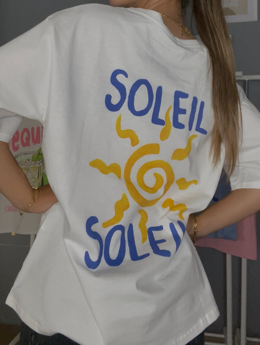 T-shirt Soleil blanc