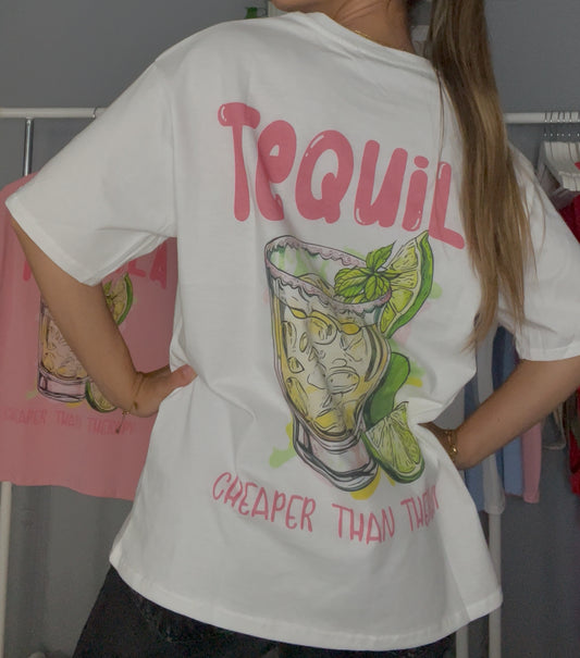 T-shirt Tequila blanc