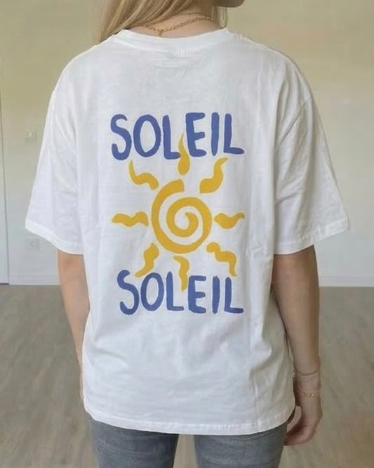 T-shirt Soleil blanc
