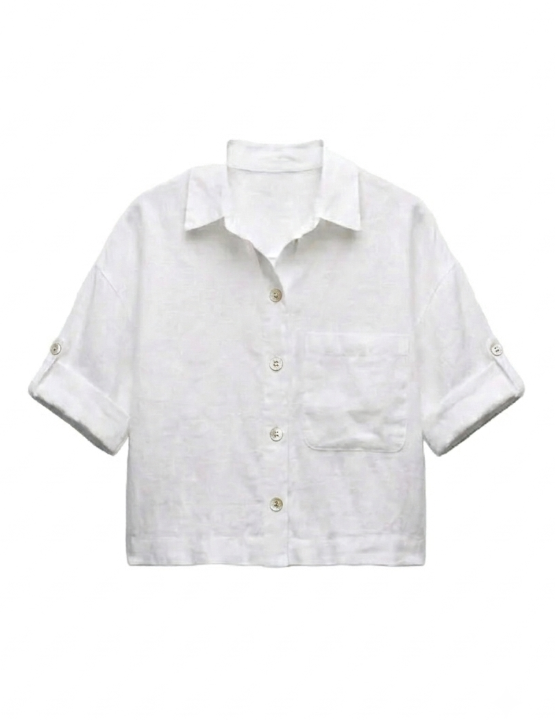 Chemise en Lin Léna blanche