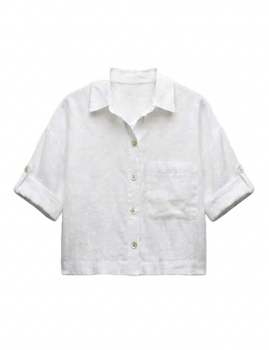 Chemise en Lin Léna blanche
