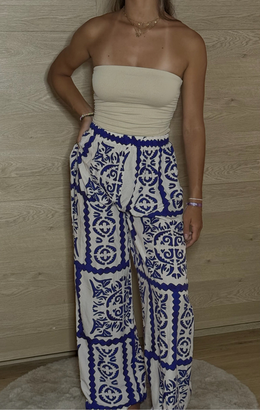 Tenue Noélie bleu&Manon beige