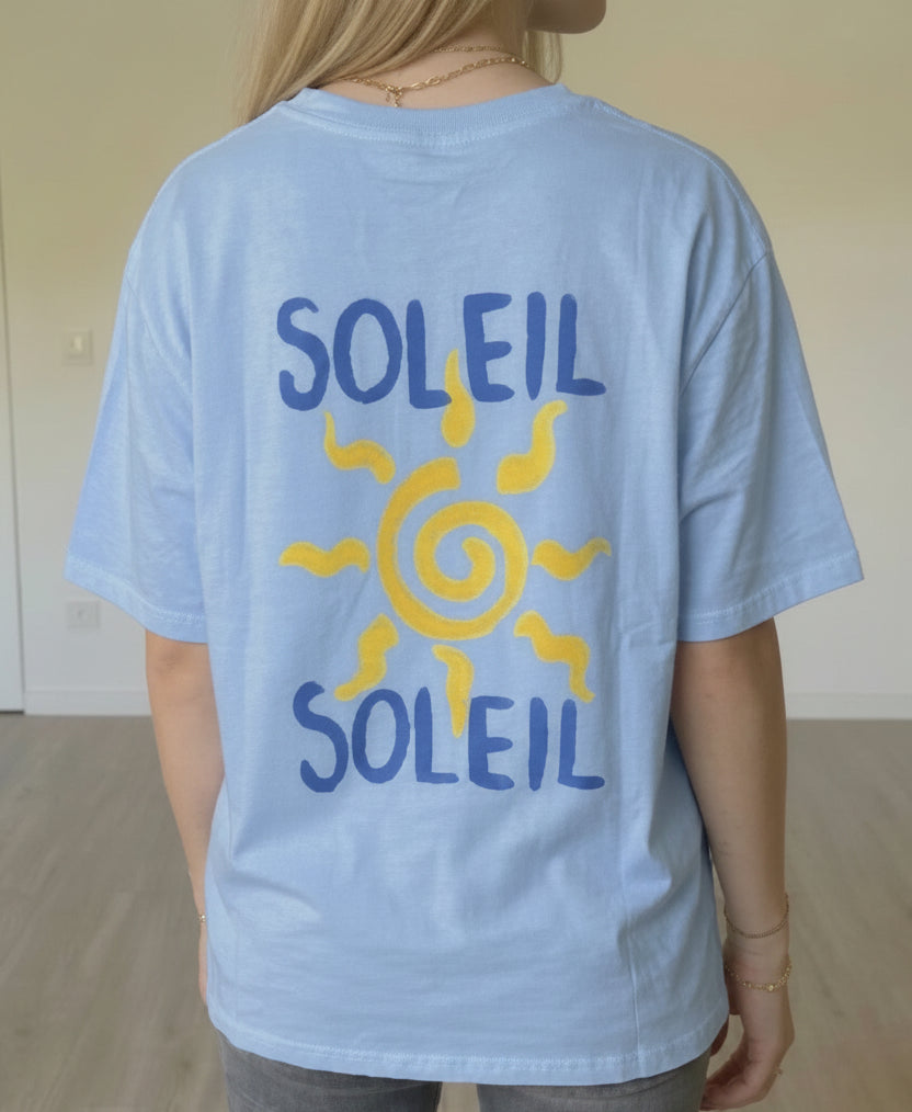 T-shirt Soleil bleu