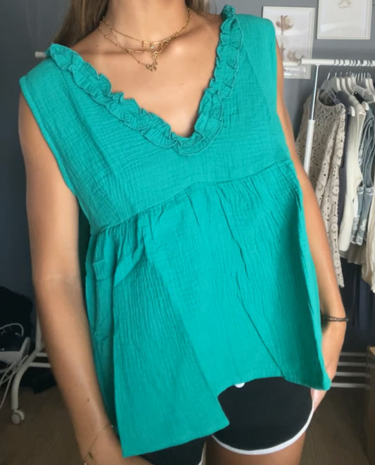Top Mila vert