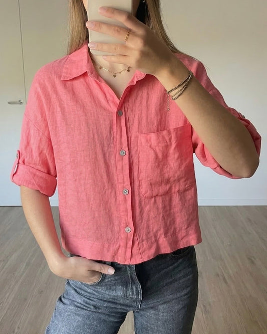 Chemise en Lin Léna Rose