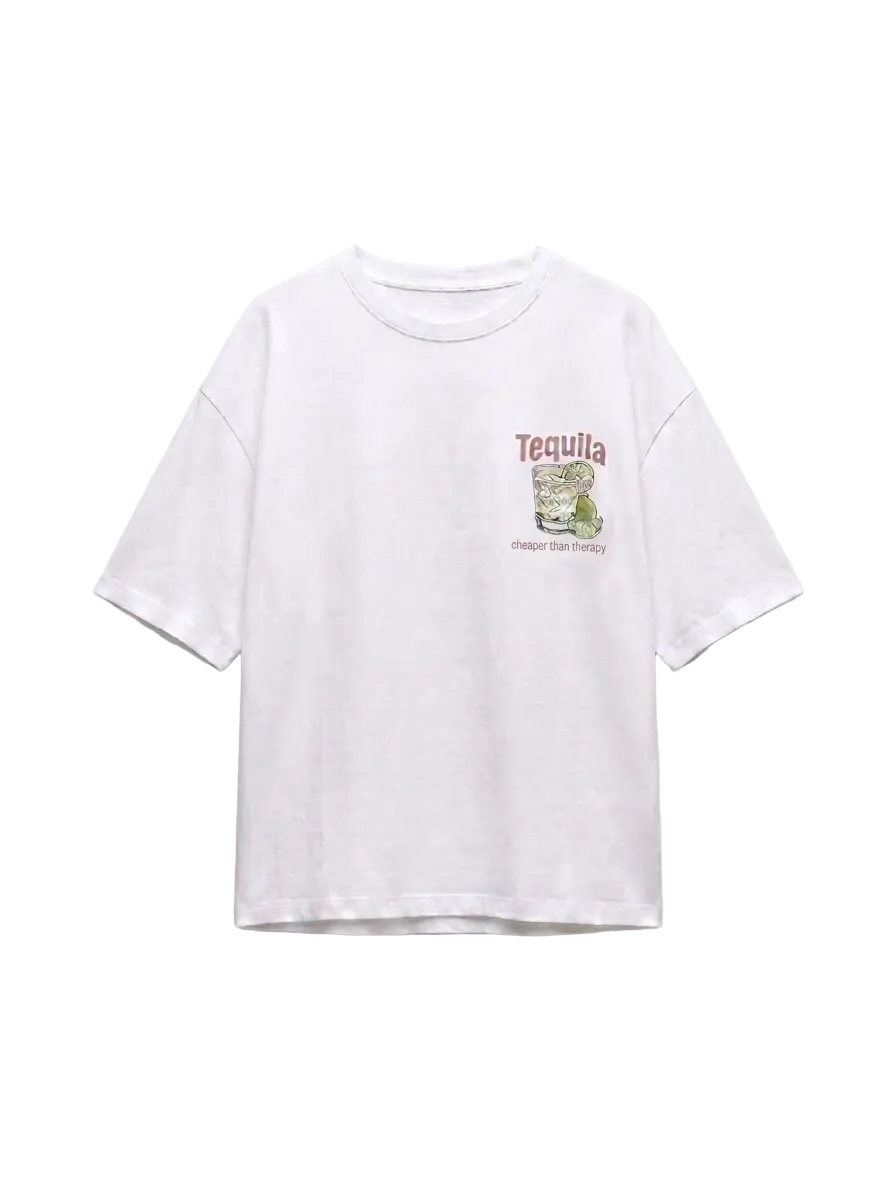 T-shirt Tequila blanc