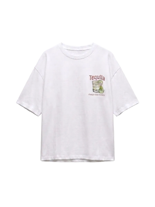 T-shirt Tequila blanc