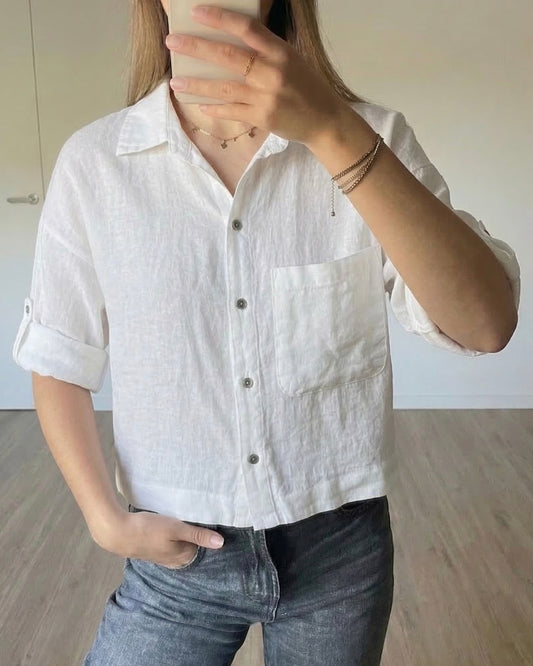 Chemise en Lin Léna blanche