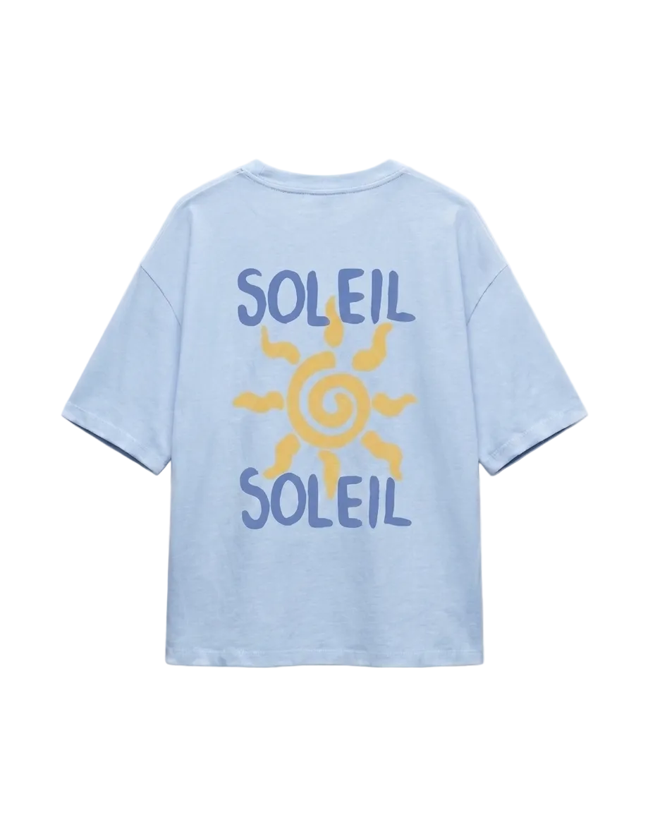 T-shirt Soleil bleu