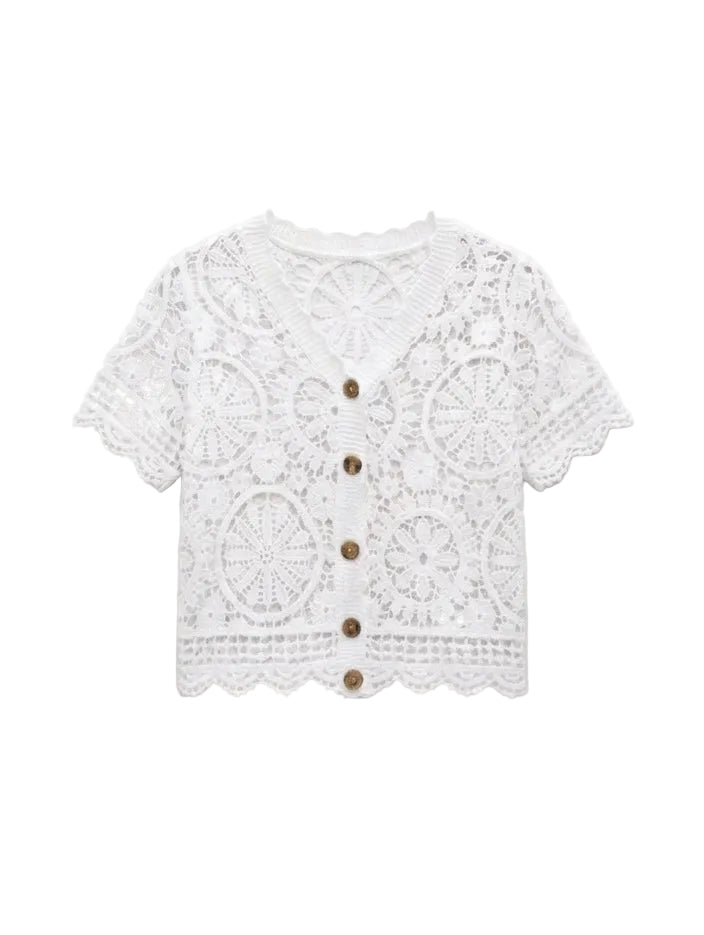 Top en Crochet Ilona Blanc