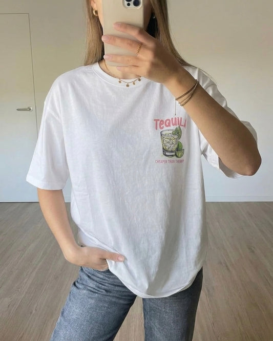 T-shirt Tequila blanc
