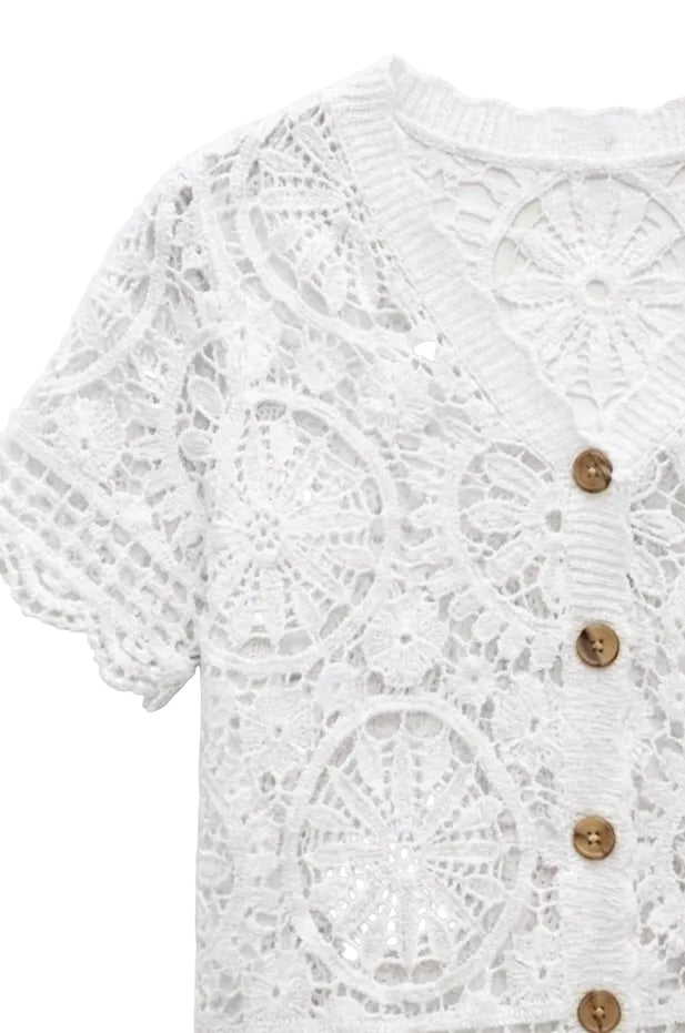 Top en Crochet Ilona Blanc