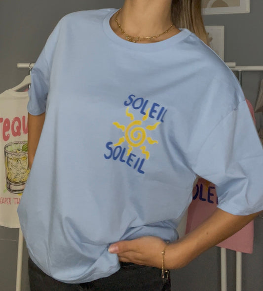 T-shirt Soleil bleu