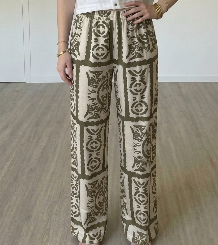 Pantalon Noélie kaki