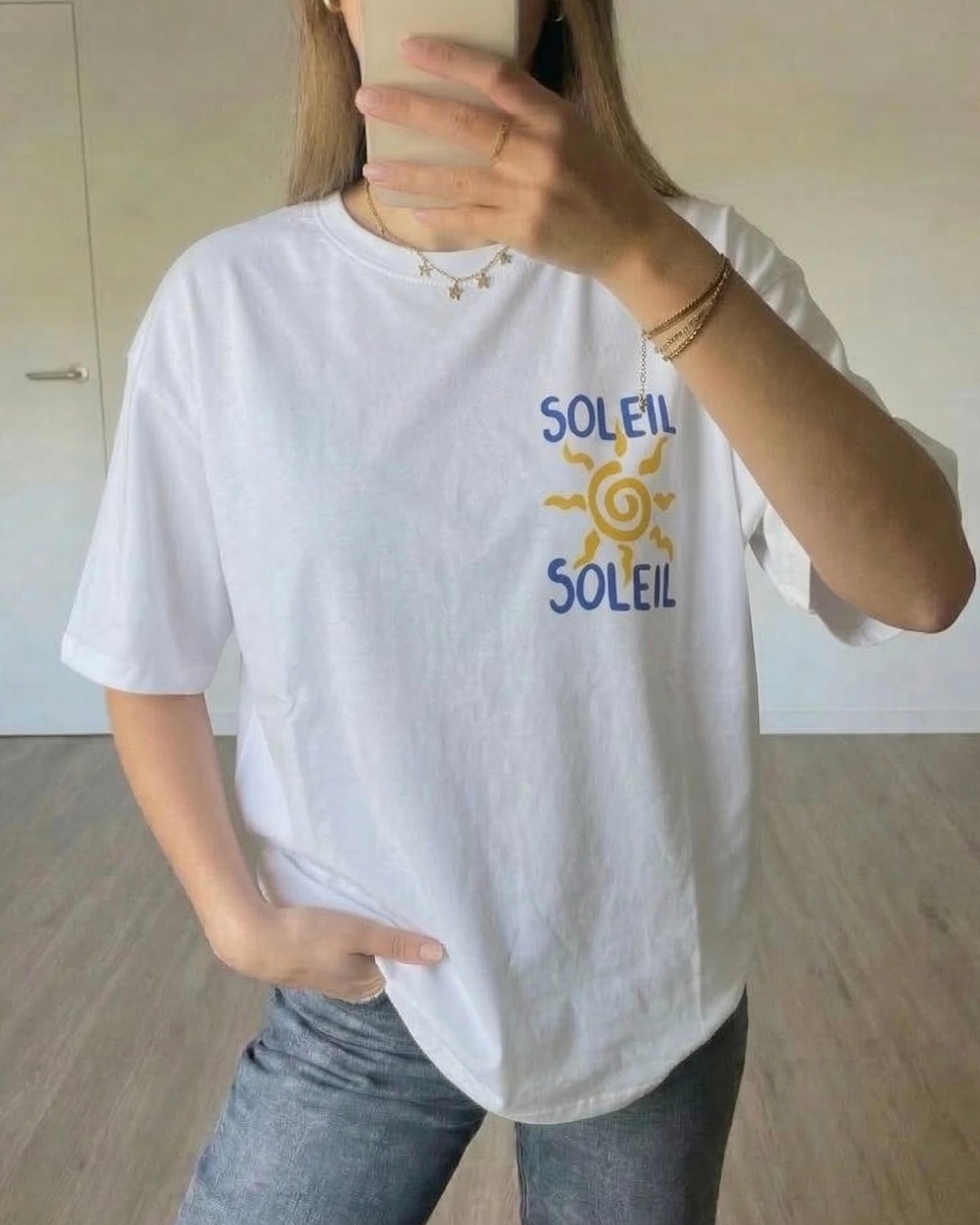 T-shirt Soleil blanc