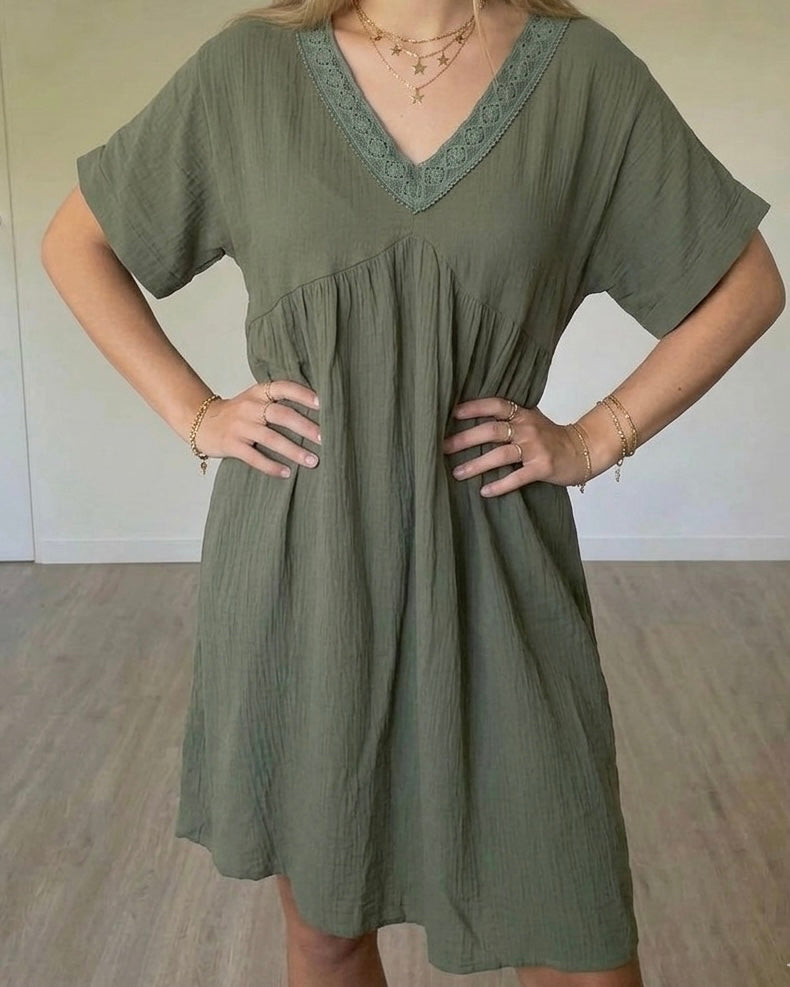 Robe Enola kaki