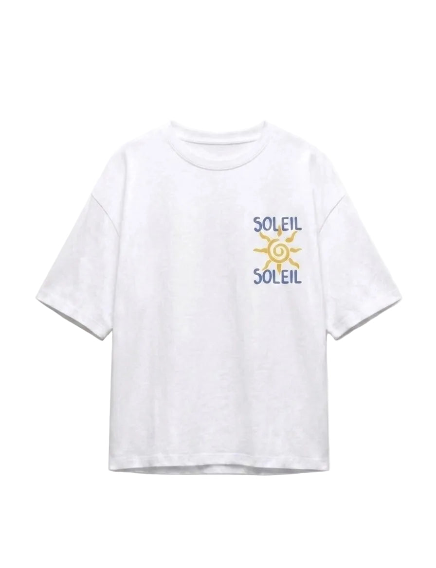 T-shirt Soleil blanc