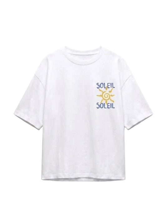 T-shirt Soleil blanc