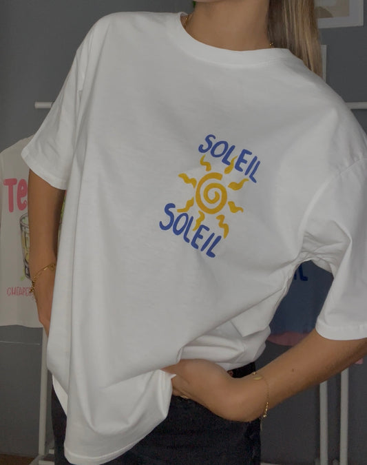 T-shirt Soleil blanc