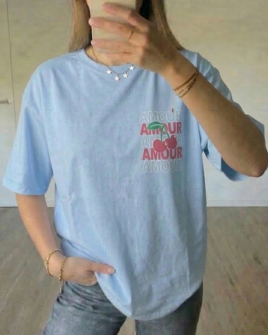 T-shirt Amour bleu