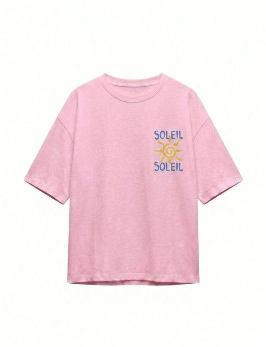 T-shirt Soleil rose