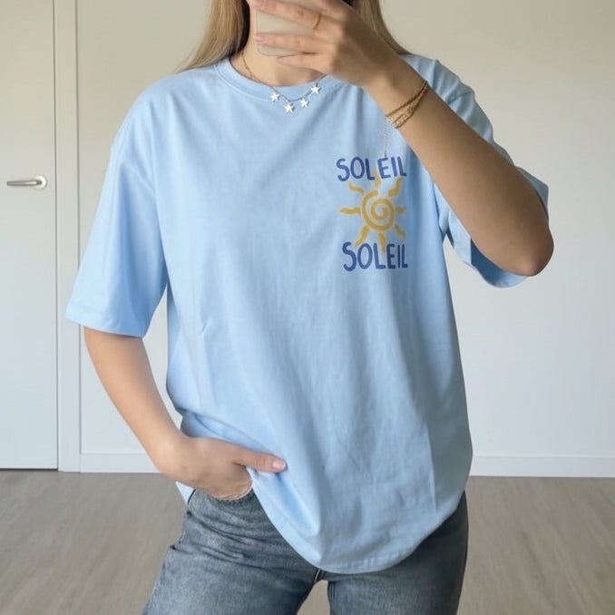 T-shirt Soleil bleu