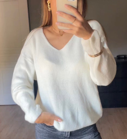 Pull Leya blanc