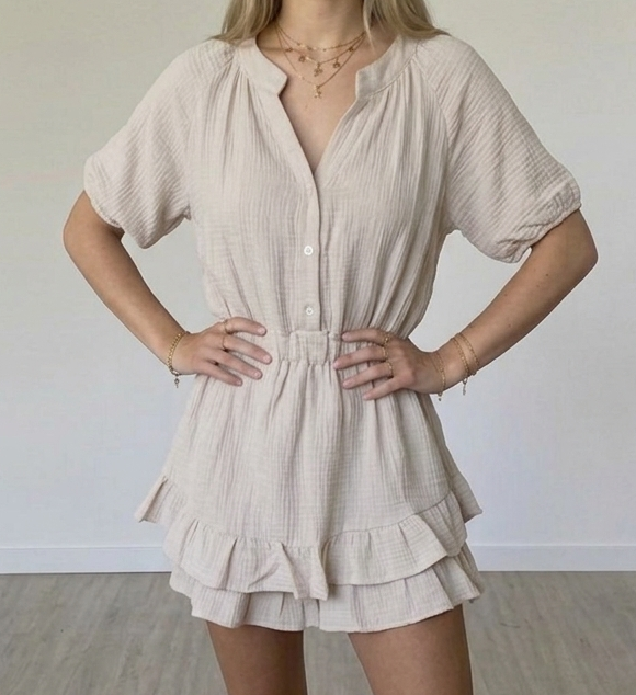 Combi short Alissa beige