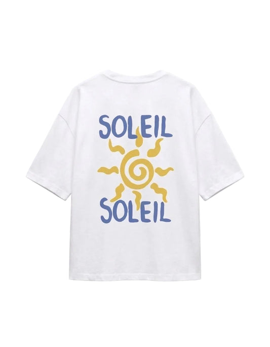 T-shirt Soleil blanc