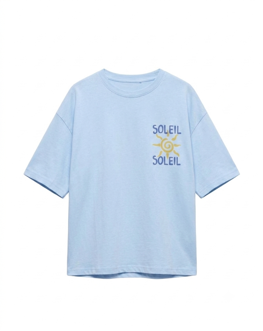 T-shirt Soleil bleu
