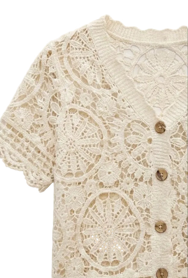 Top en Crochet Ilona Crème