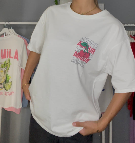 T-shirt Amour blanc
