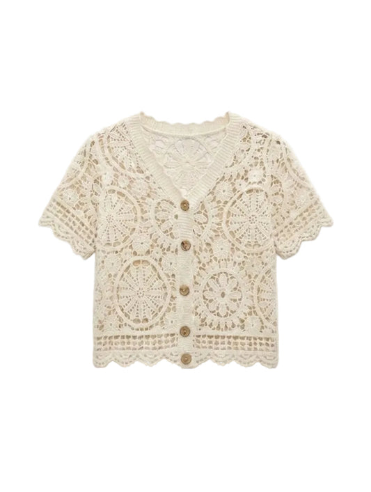 Top en Crochet Ilona Crème