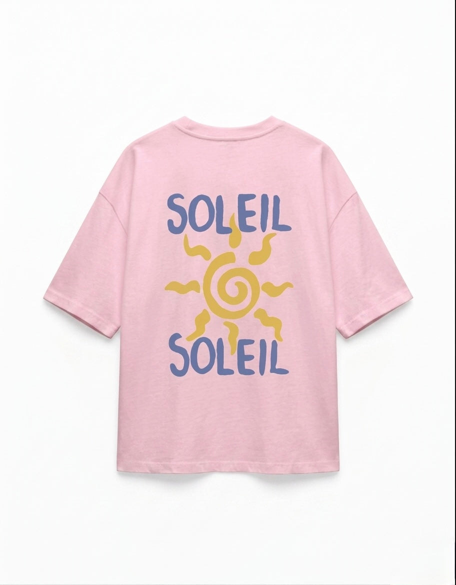 T-shirt Soleil rose