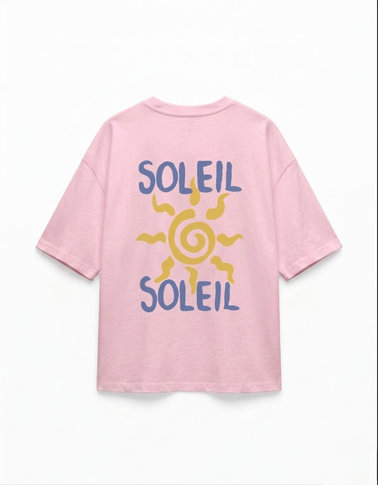 T-shirt Soleil rose
