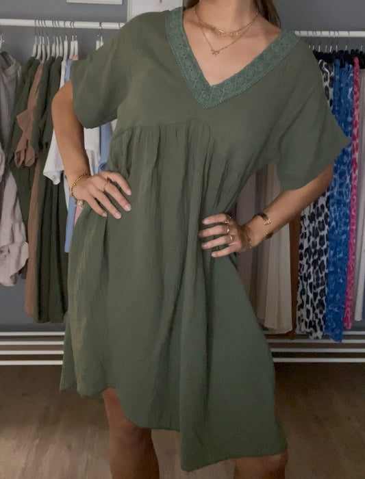 Robe Enola kaki