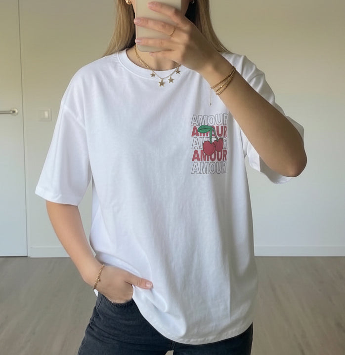 T-shirt Amour blanc