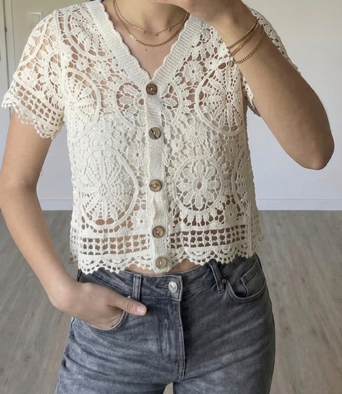 Top en Crochet Ilona Crème